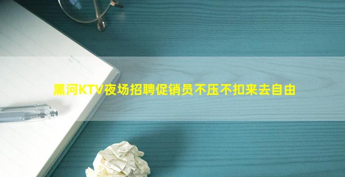 黑河KTV夜场招聘促销员不压不扣来去自由